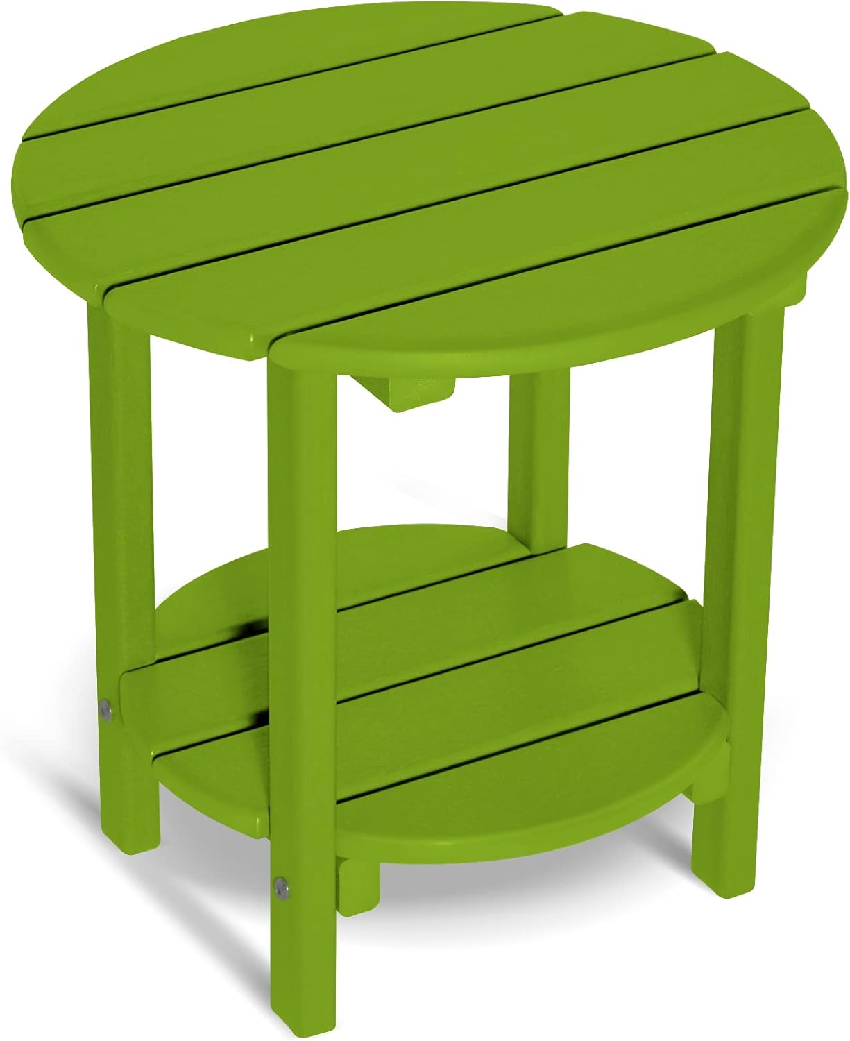 Nalone 2-Layer Outdoor Side Table, HDPE Weather-Resistant Adirondack for Living Room Bedroom, Outdoor Side Table, Patio End Table Outside