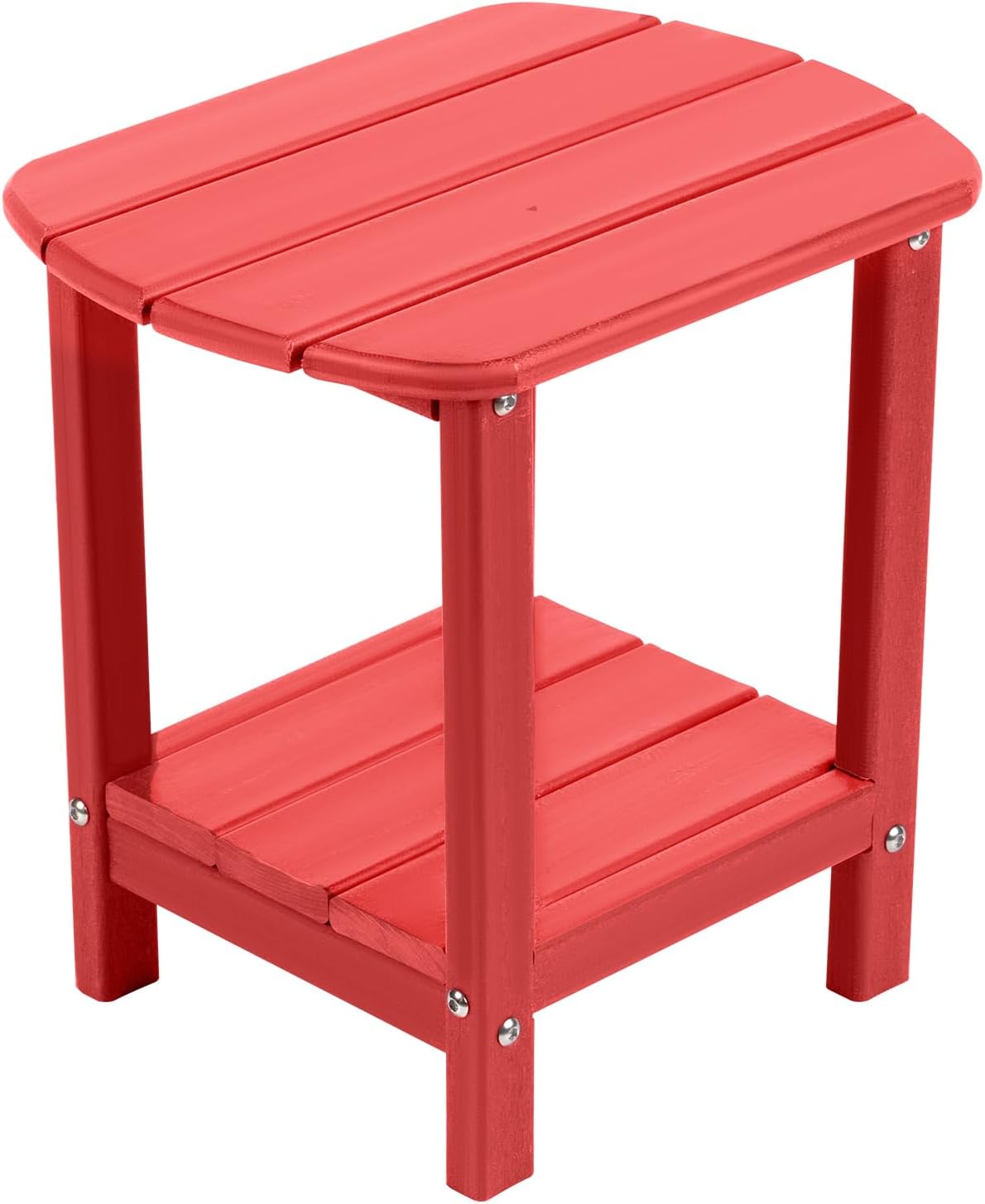 Nalone Adirondack Side Table 16.5" Outdoor Side Table HDPE Plastic Double Adirondack End Table Small Table for Patio