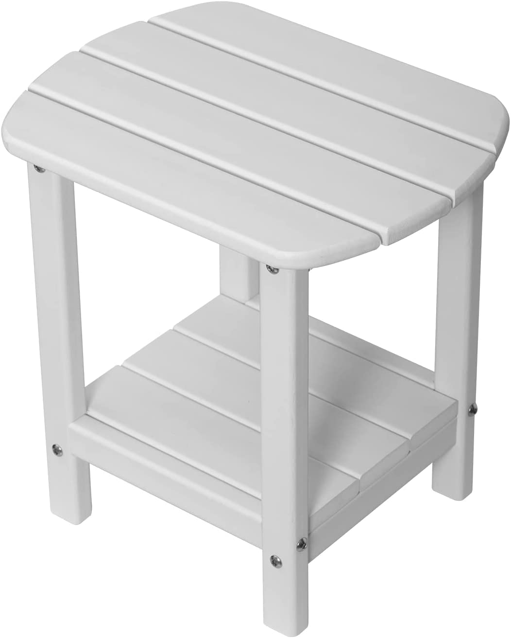 Nalone Adirondack Side Table 16.5" Outdoor Side Table HDPE Plastic Double Adirondack End Table Small Table for Patio