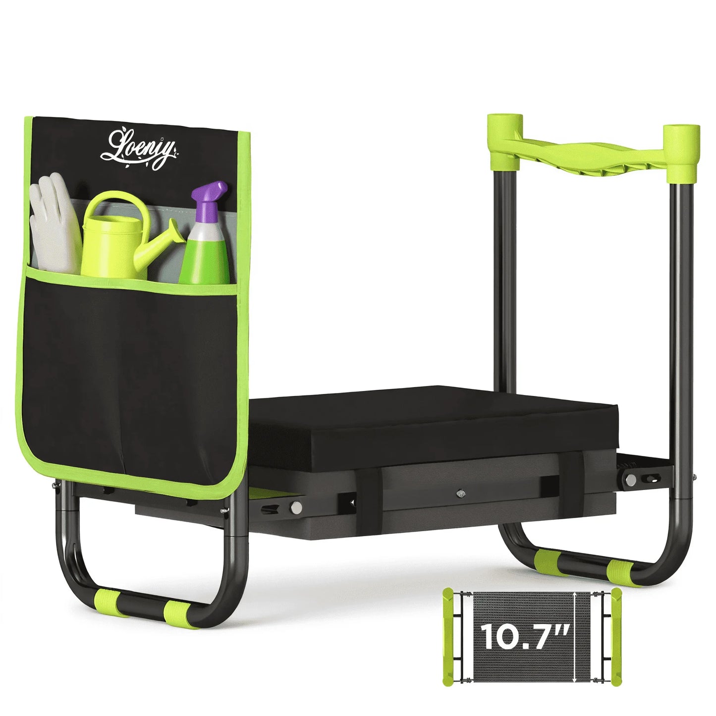 Nalone Garden Kneeler and Seat, Heavy-Duty Foldable Garden Stool Portable Garden Bench for Women Seniors