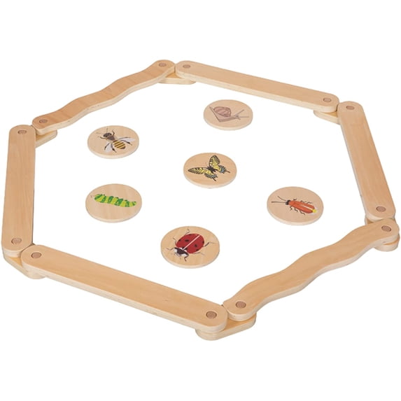 BRINJOY Wooden Balance Beam & Stepping Stones for Kids, 12 PCS Toddlers Gymnastics&nbsp;Toys Outdoor Obstacle Course Balance Board w/Storage Bag, Indoor Montessori Furniture for Nursery Playroom Gift
